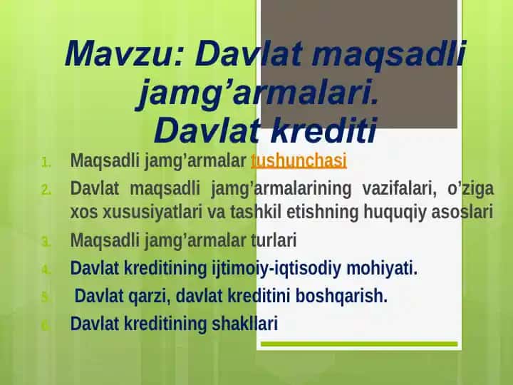 Davlat maqsadli jamg’armalari