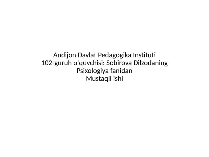 Psixik rivojlanish intellekt shakllanishi sifatida L. Piaje konsepsiyasi