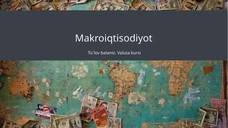 To`lov balansi - Valuta kursi
