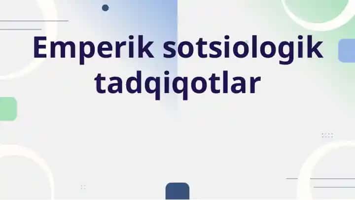 Emperik sotsiologik tadqiqotlar