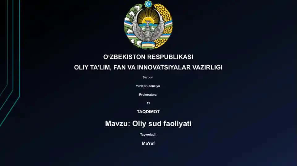 Oliy sud faoliyati
