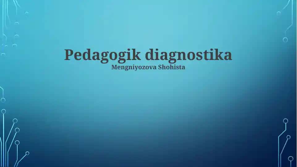 Pedagogik diagnostika