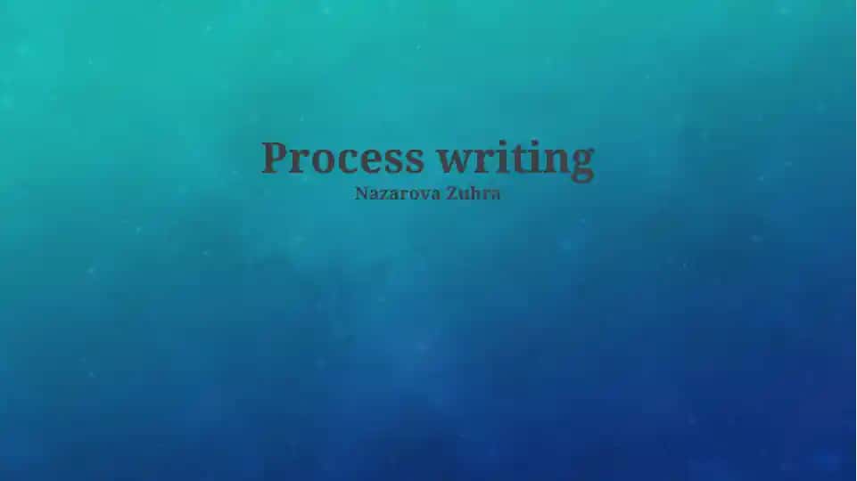 Process Writing
