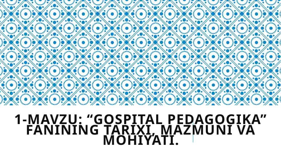 Gospitalpedagogika