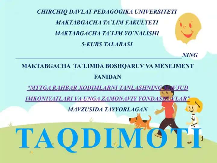 MTTga rahbar xodimlarni tanlashning mavjud imkoniyatlari va unga zamonaviy yondashuvlar