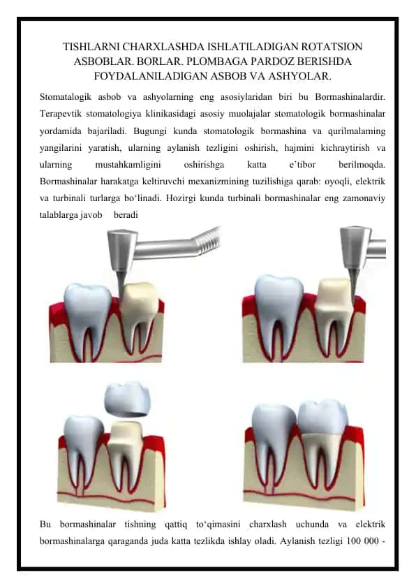 Stomatologik bormashina