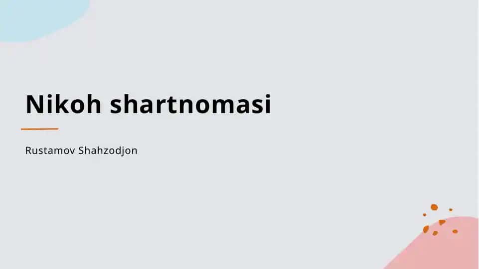 Nikoh shartnomasi