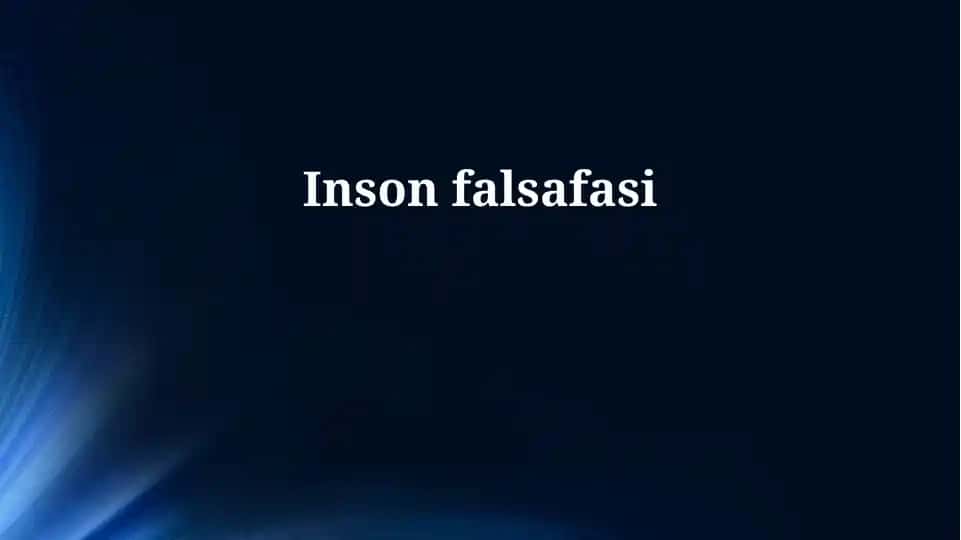 Inson falsafasi