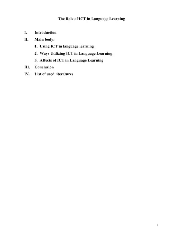 The Role of ICT in Language Learning