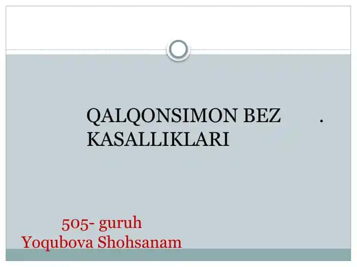 Qalqonsimon bez kasalliklari