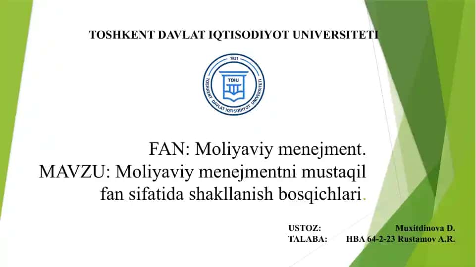 Moliyaviymenejment
