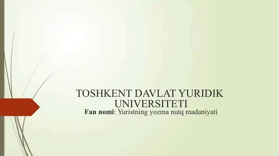 Yuristning yozma nutq madaniyati