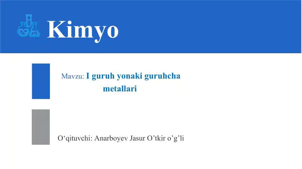 I guruh yonaki guruhcha metallari