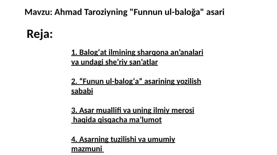 "Fununul-balogʻa" asari