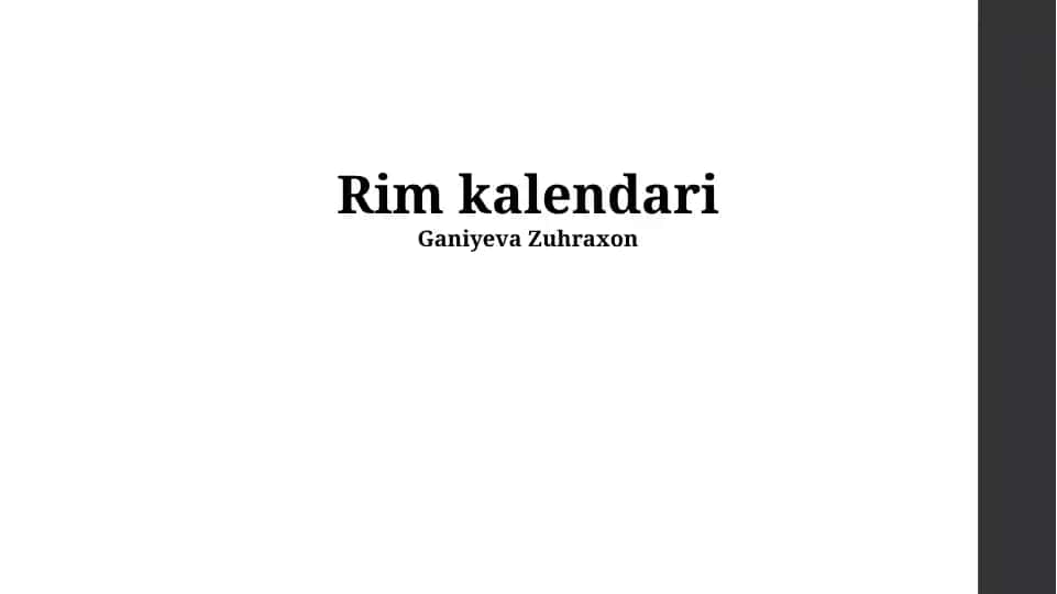 Rim kalendari