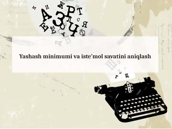 Yashash minimumi va iste’mol savati