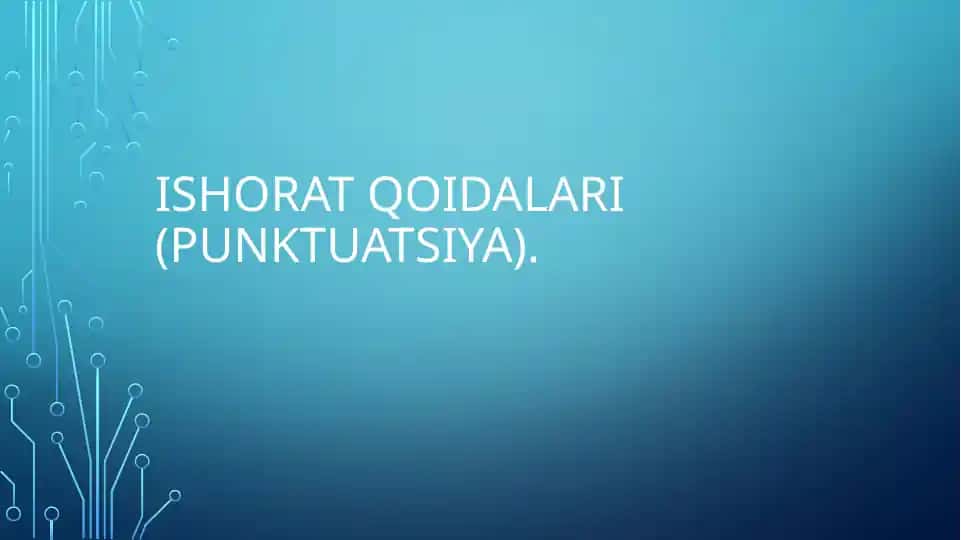 Ishorat qoidalari (punktuatsiya)