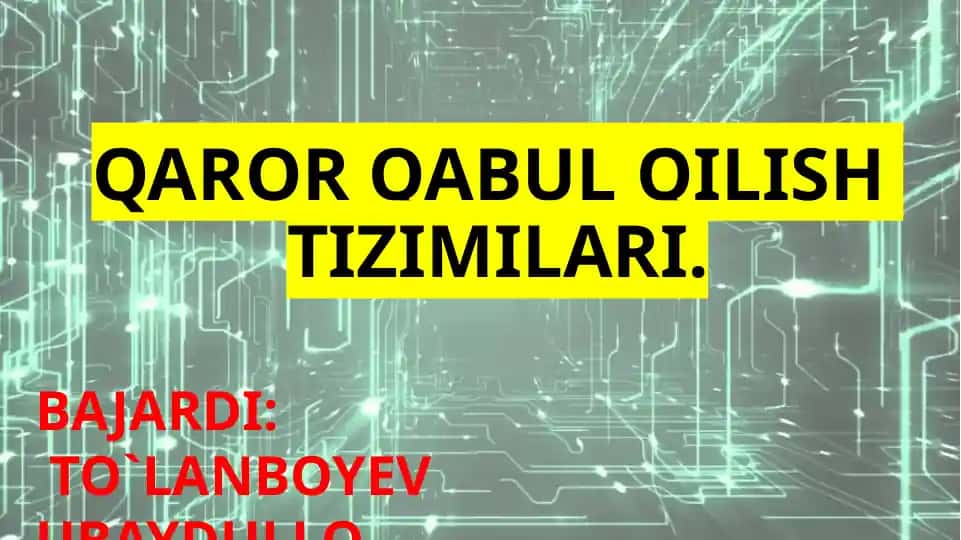 Sun’iy intellekt (SI) rivojlanishi