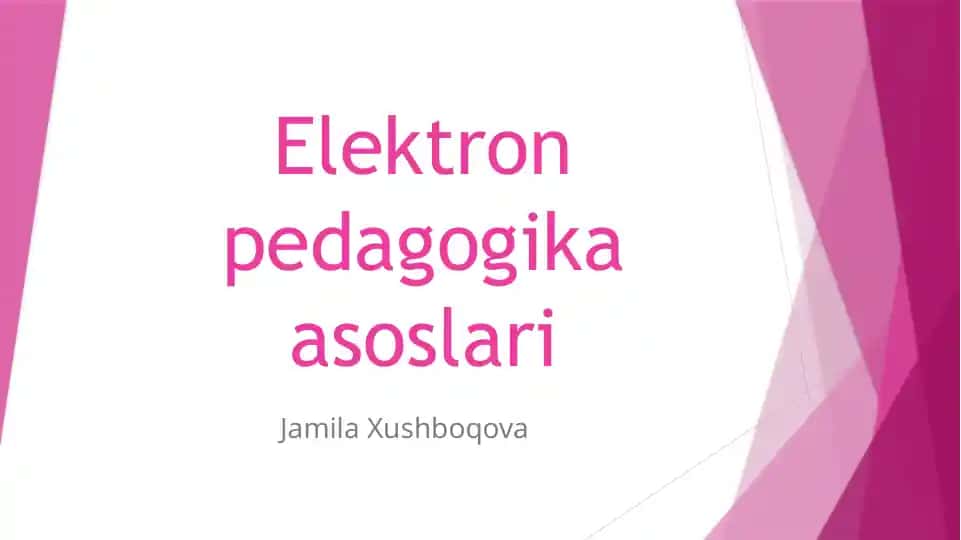 Elektronpedagogikaasoslari