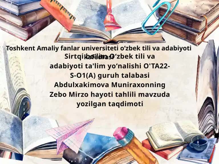Zebo Mirzo hayoti