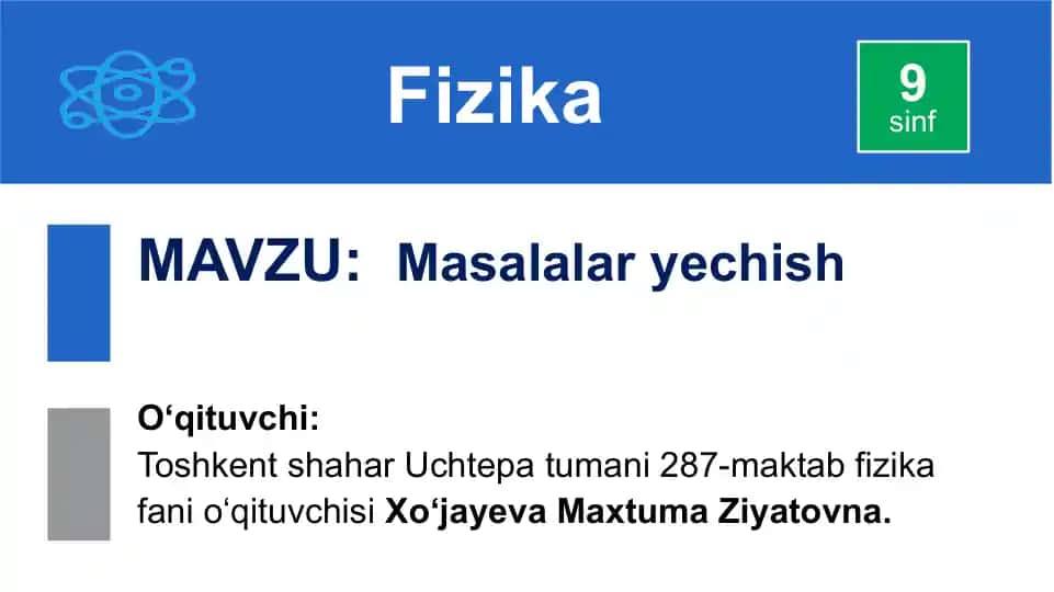 Masalalar yechish