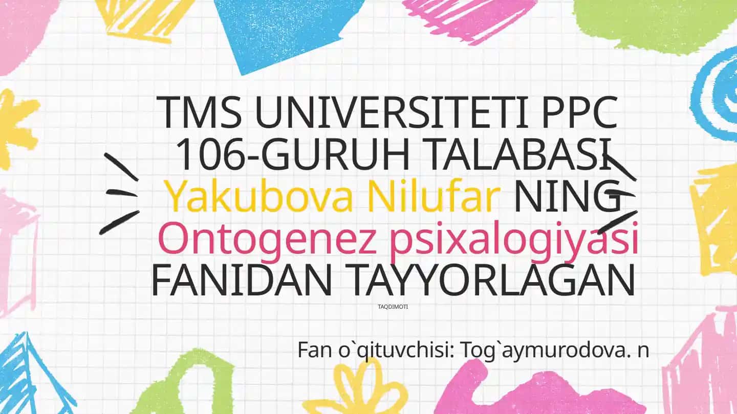 Kichik maktab yoshidagi bolalarning anatomik va fiziologik o`zgarishlari