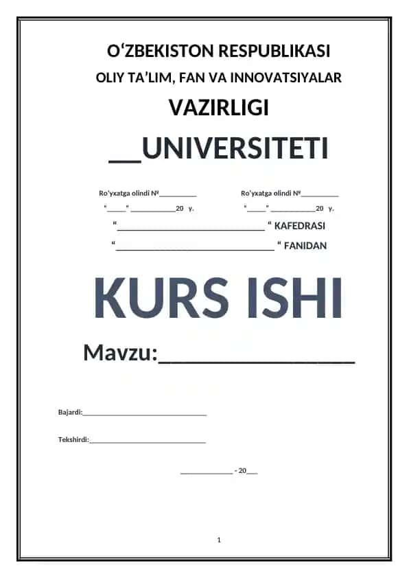 Kurs ishi: Adabiyotning adabiy–estetik tabiati