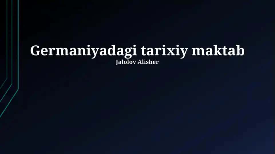 Germaniyadagi tarixiy maktab