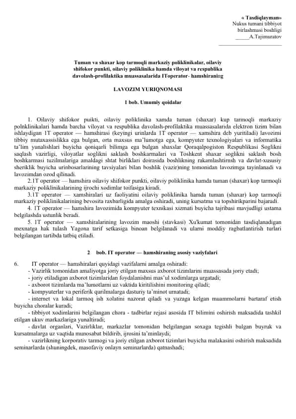 IT Operator - hamshirasi
