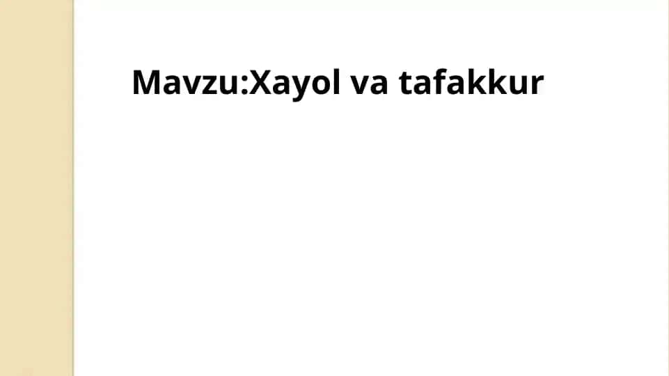 Xayolva tafakkur