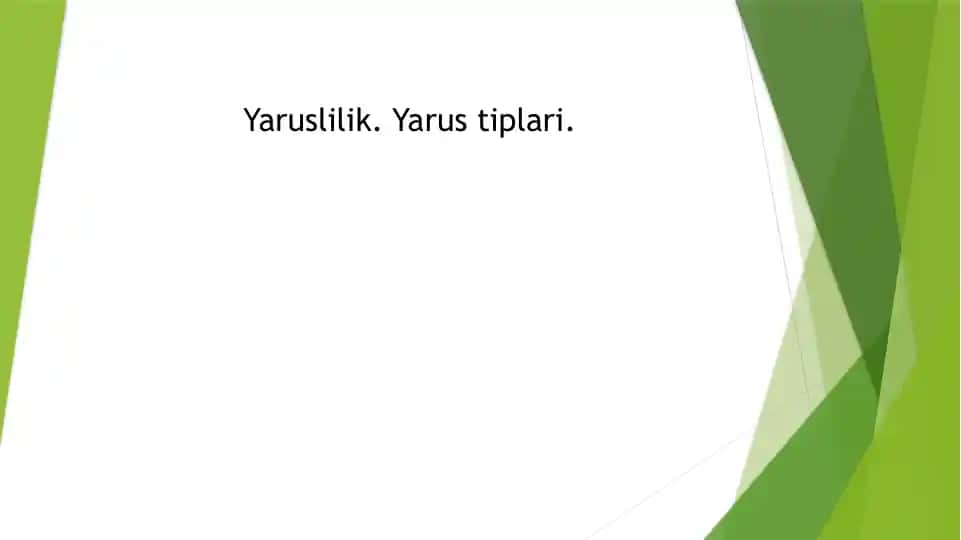 Yaruslilik. Yarus tiplari