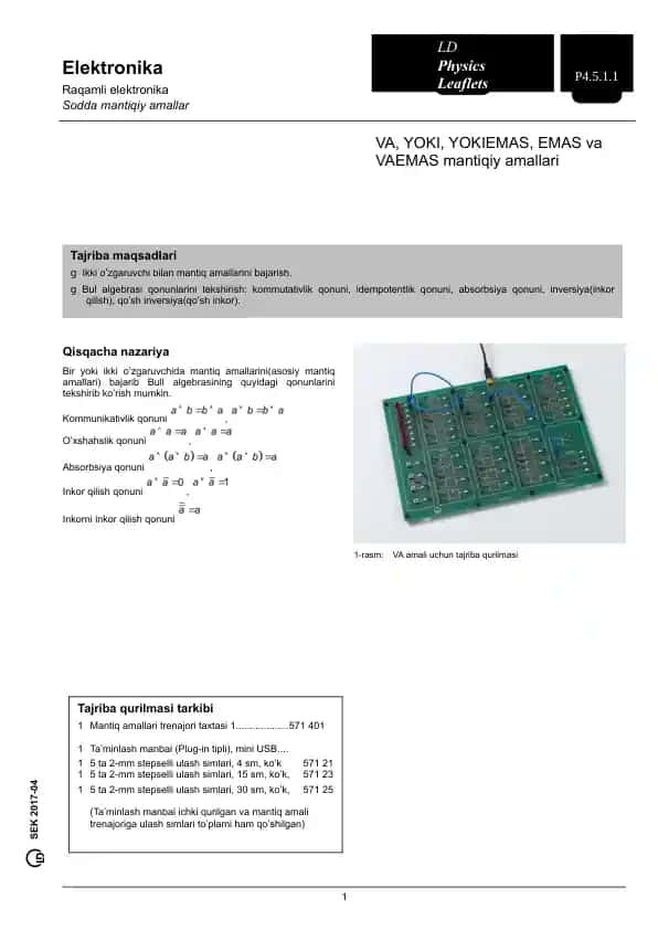 LD Physics Leaflets