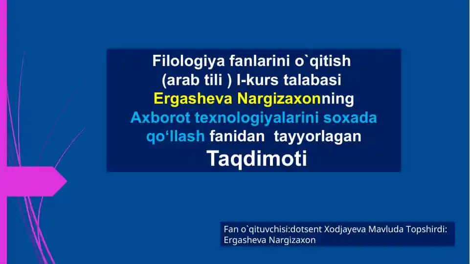 Til oʻrgatish va bilimlarni baxolash tizimi