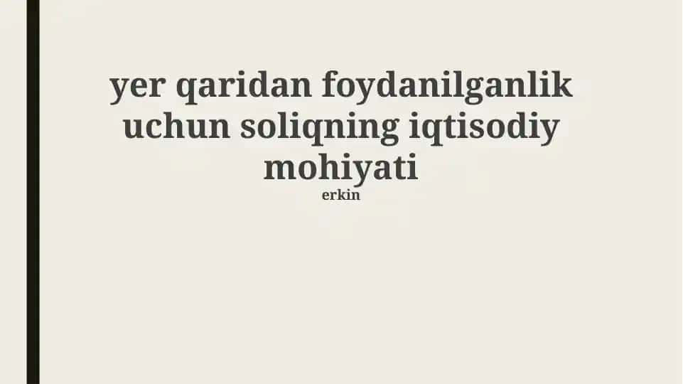 Soliq siyosatining suv resurslarini boshqarishdagi roli