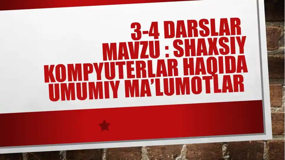 Shaxsiy kompyuterlar