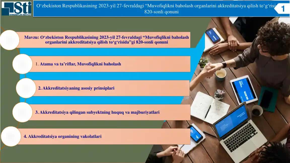 "O‘zbekiston Respublikasining 2023-yil 27-fevraldagi “Muvofiqlikni baholash organlarini akkreditatsiya qilish to‘g‘risida”gi 820-sonli qonuni"