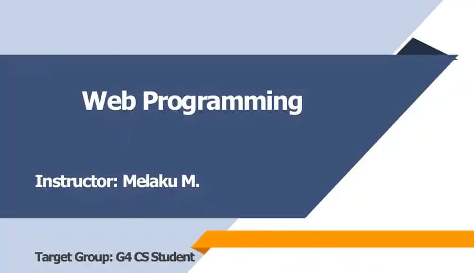 Web Programming