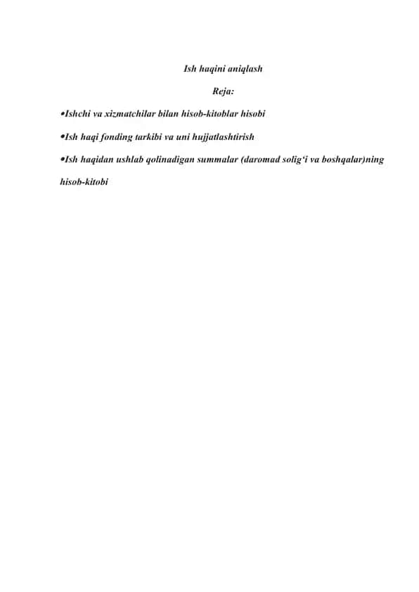 Ish haqini aniqlash