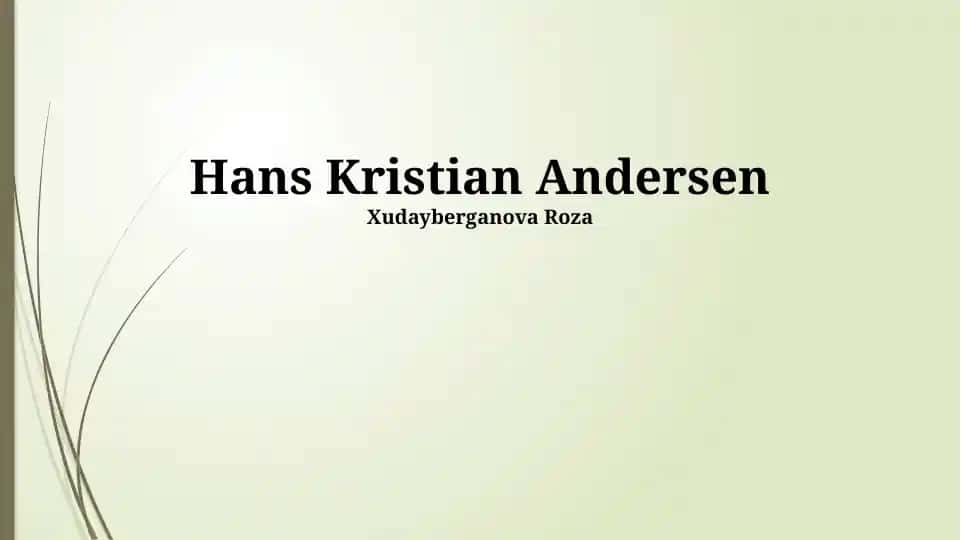 Hans Kristian Andersenning Merosi va Ertaklari