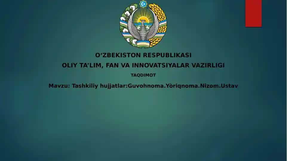 Tashkiliy Hujjatlar
