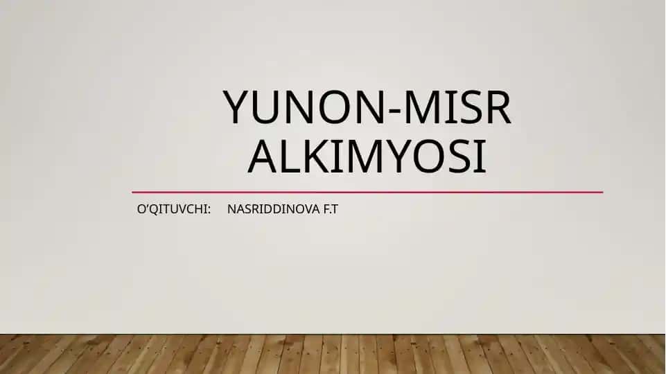 Yunon-misr alkimyosi