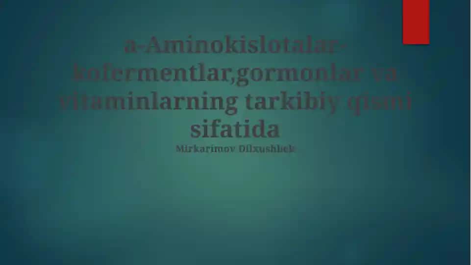 Aminokislotalar