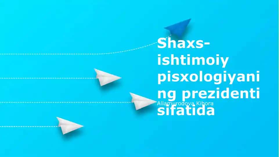 Ijtimoiy Psixologiya taqdimoti