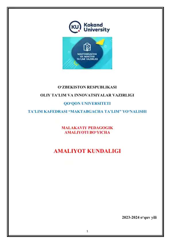 Amaliyot Kundaligi
