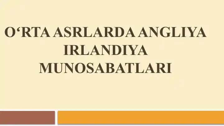 O‘rta asrlarda Angliya–Irlandiya munosabatlari