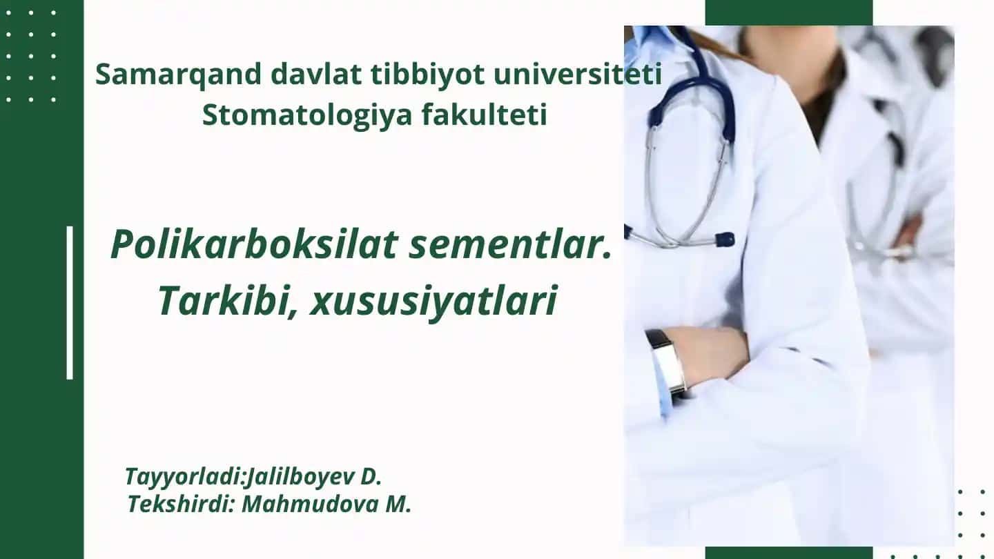 Polikarboksilat sementlar