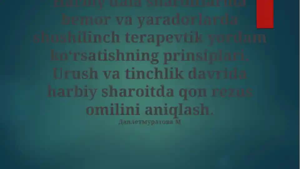 Urush va Tinchlik Davrida Qo'llanilishlar