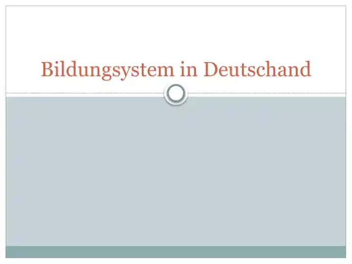 Bildungsystem in Deutschland