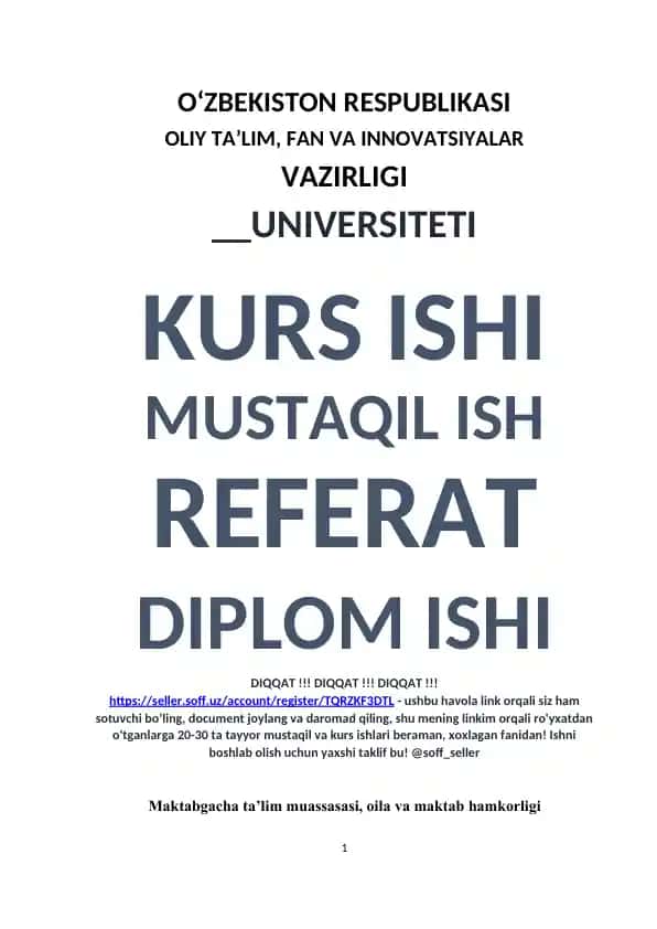 Maktabgacha ta’lim muassasasi, oila va maktab hamkorligi