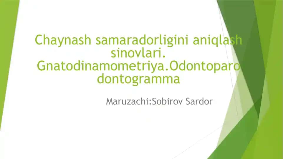 chaynash samaradorligini aniqlash